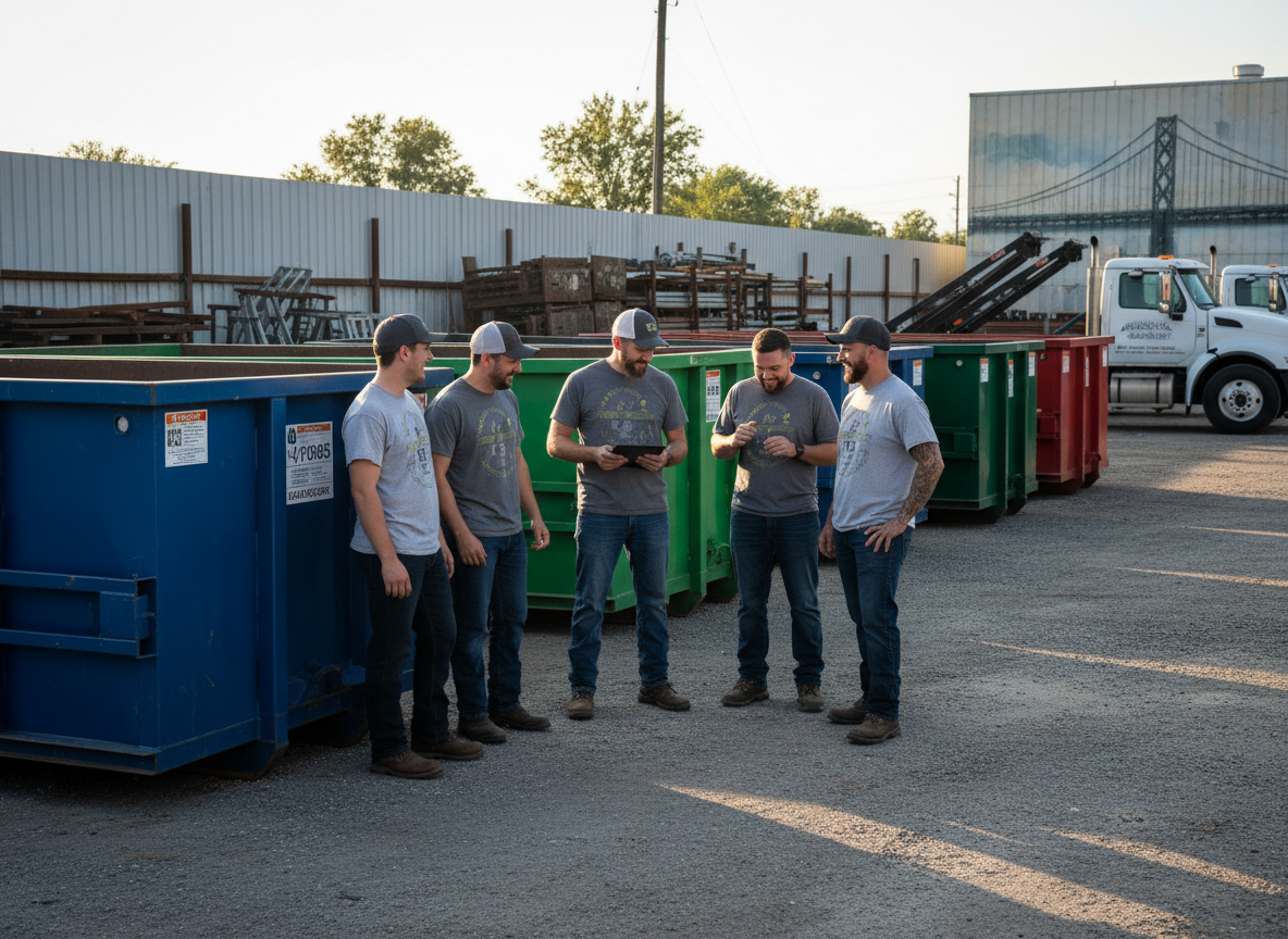 The Memphis Dumpster Rental Pros team at work in Memphis